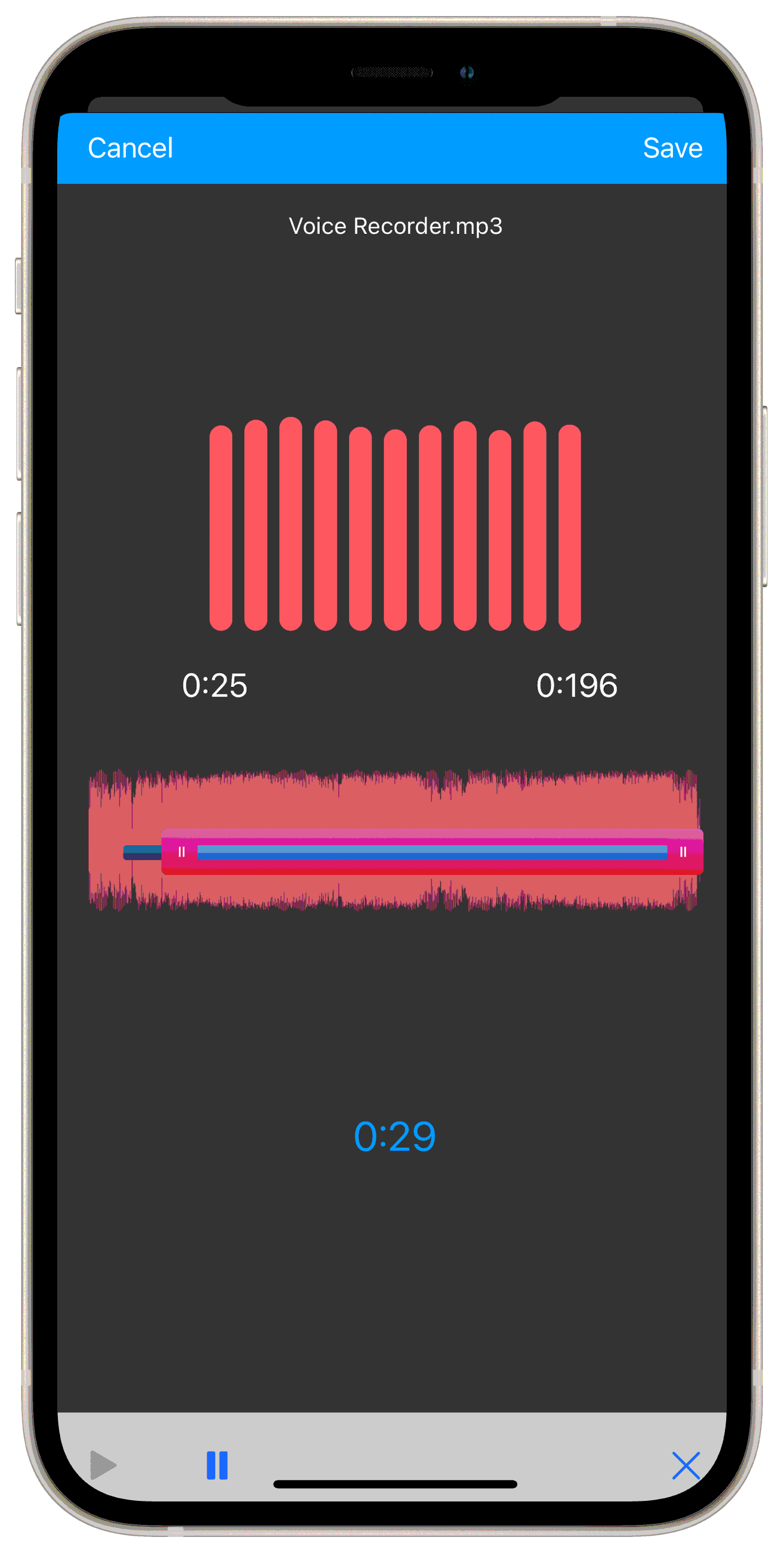 VoiceRecorder Free iPhone screenshot