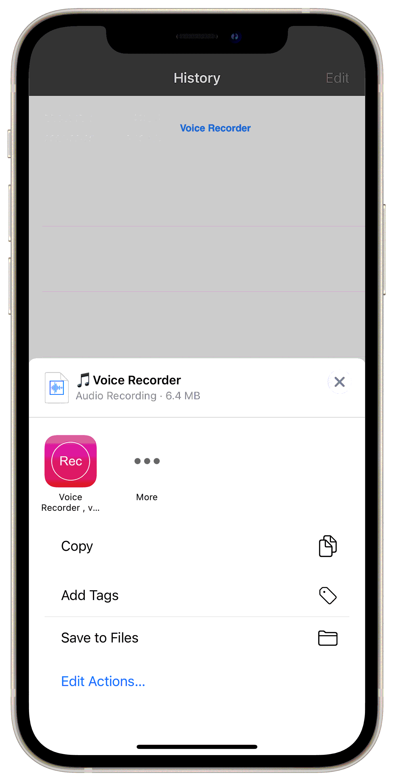 VoiceRecorder Free iPhone screenshot