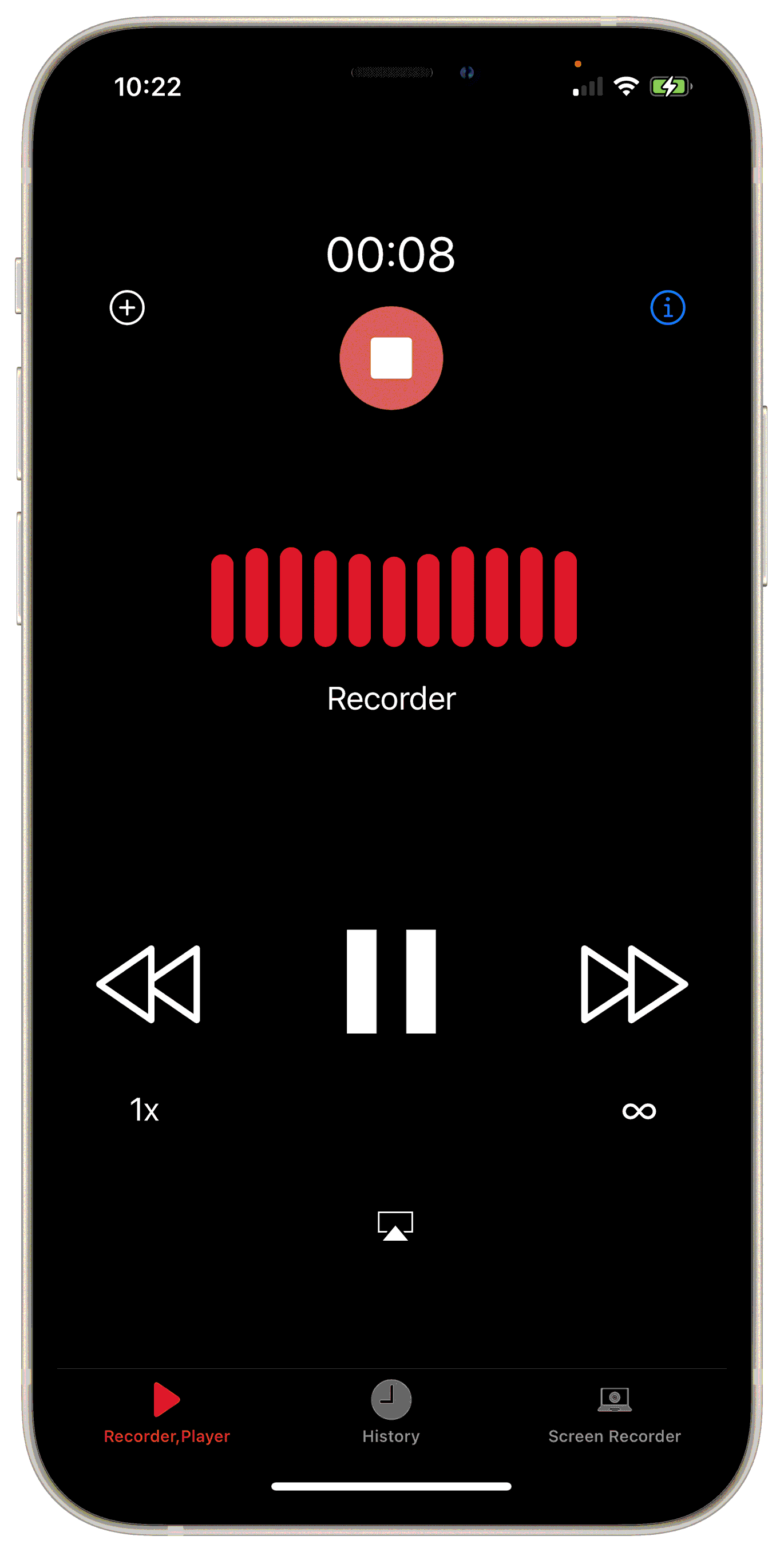 VoiceRecorder Free iPhone screenshot